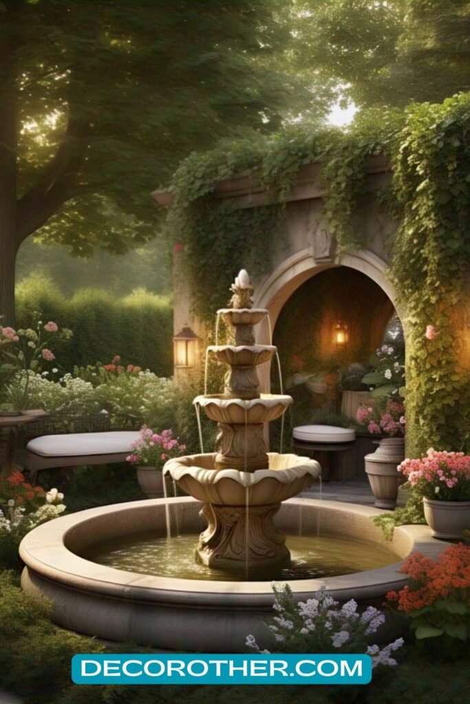 Garden Nook with Water Fountain