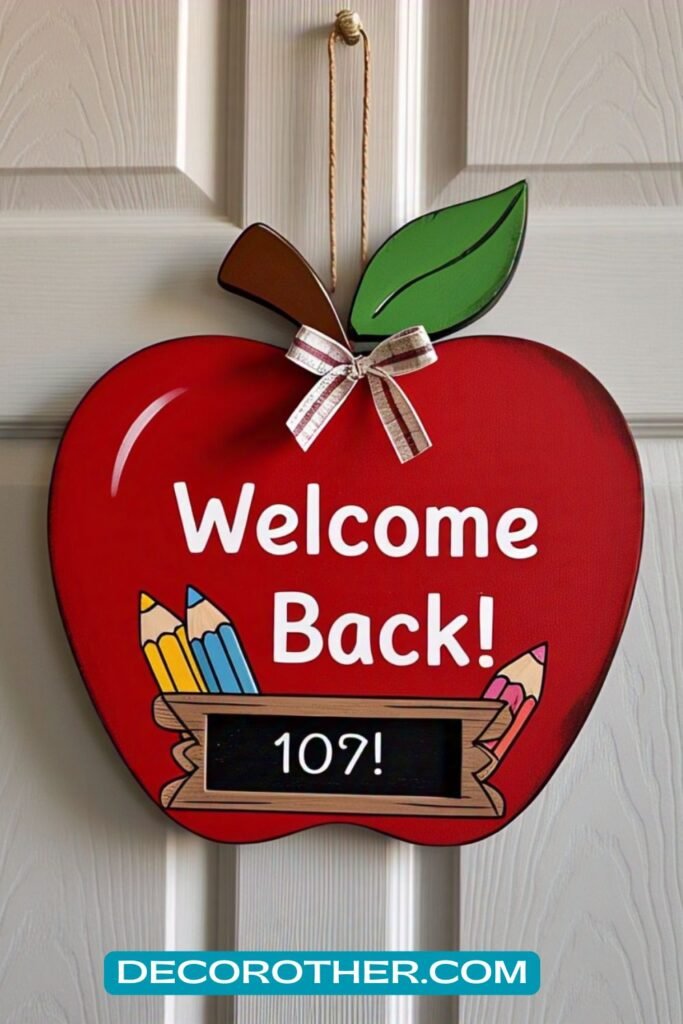 Back-to-School Chalkboard Apple