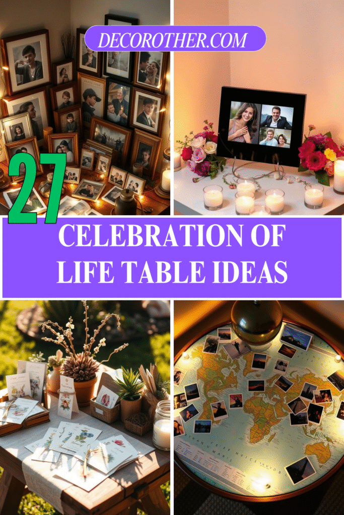 Celebration of Life Table Ideas