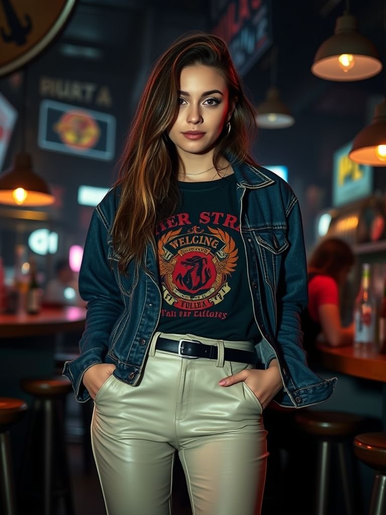 Leather Pants + Graphic Tee