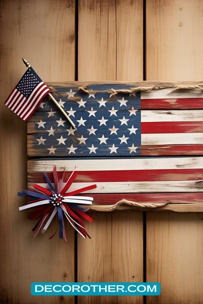 Patriotic Flag Door Hanger