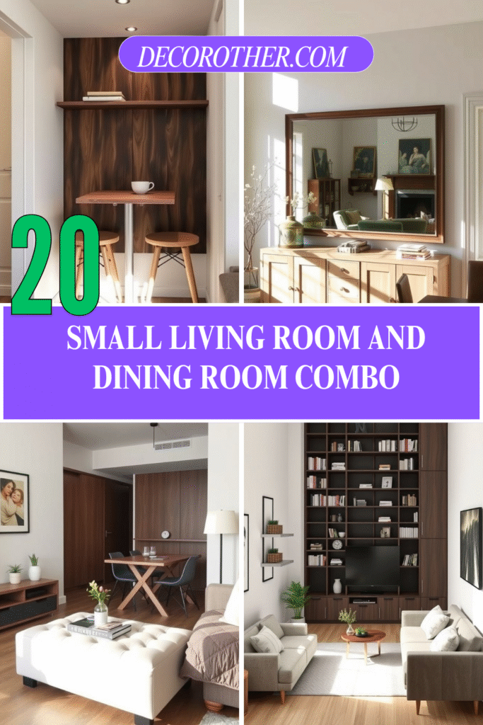 Small Living Room and Dining Room Combo